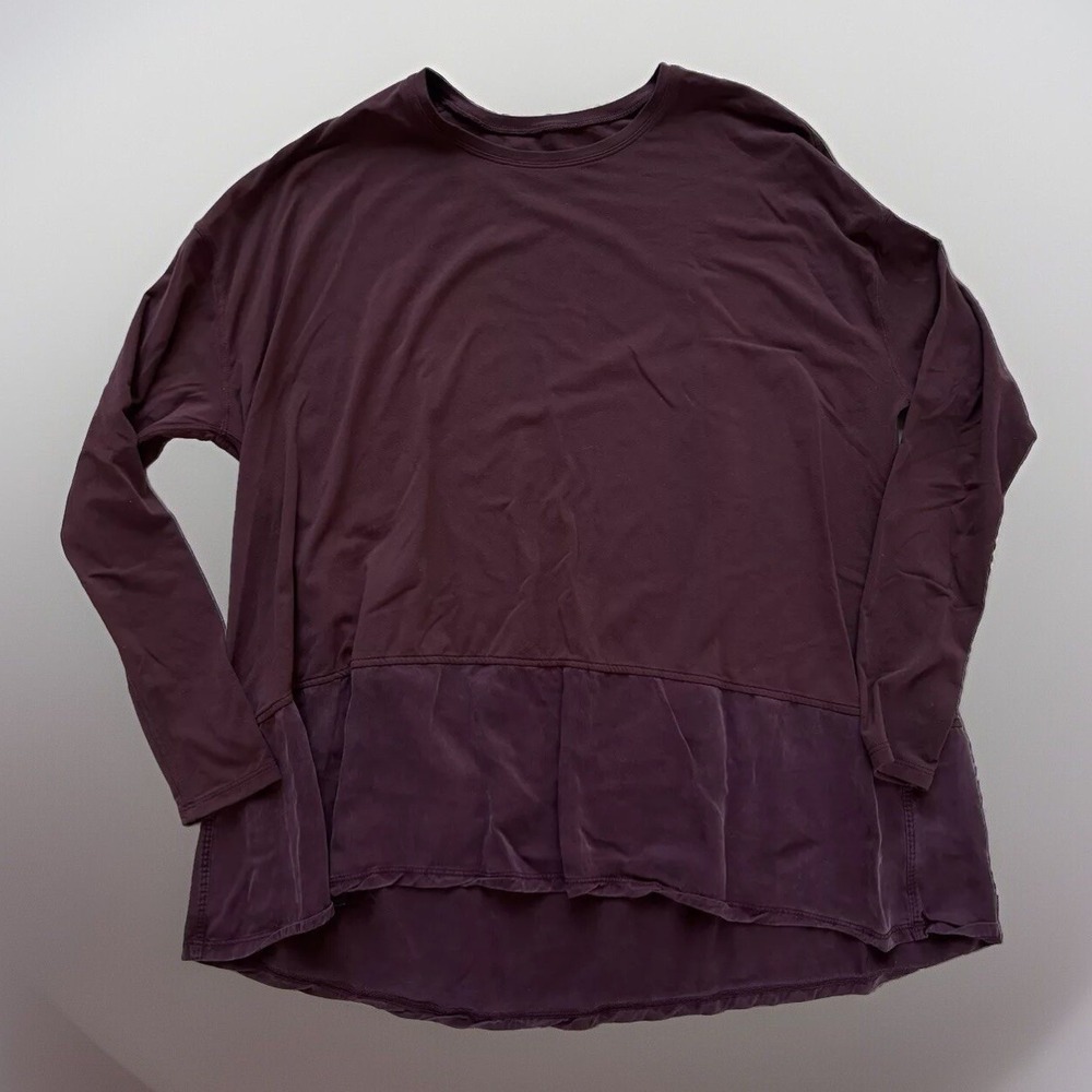 Lululemon Ease of Mind Long Sleeve Top-Bordeaux Drama Size 6
